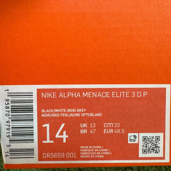Nike Alpha Menace Elite 3 Detachable P PE Football Cleats Mens DR5659-001 main image 7